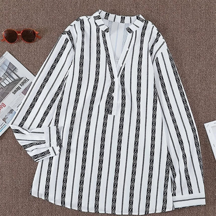 Women's plus size shirt summer chic elegant shirt casual women's fashionable shirt