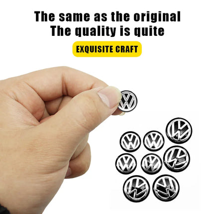 11mm 14mm Car Logo Key Epoxy Sticker Remote Key Badges Emblem Auto Accessory For Volkswagen Lamando Magotan Golf Polo MK6 Passat