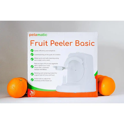 Electric Fruit and Vegetable Peeler | Automatic Peeling | Stainless Steel | Easy to Use | White | 9.5x7x10.5 inches | Kitchen Ga