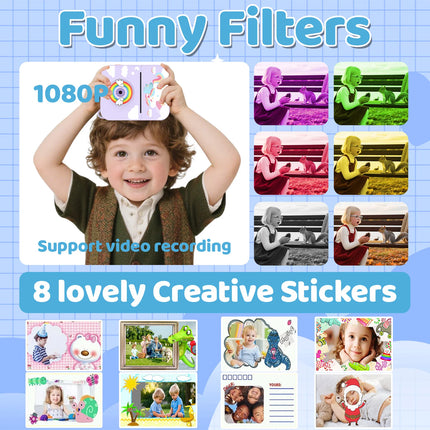 Digital Children Camera For Photography Mini Printer Portable Thermal Instant Print Photo Kids Camera 2.8inch HD Video Toy Gifts