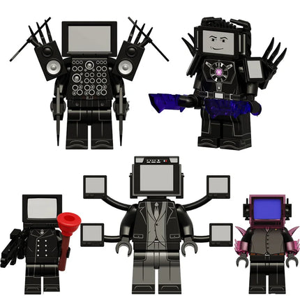 KDL821 KDL822 KDL823 KDL826 Toilet Man TV Man Building Blocks Miniature Ornament Toy Micro Ornament Model Assembly Kit
