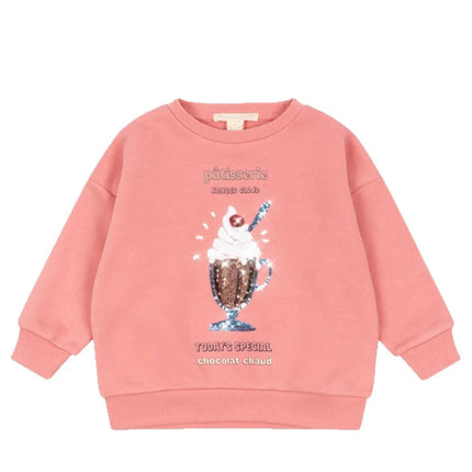 Kids' Sweatshirt New 2026 Spring/Summer New Arrival Cartoon Fashion Boys' Girls' Short-Sleeve 100% Cotton Casual Sweatshirt Set