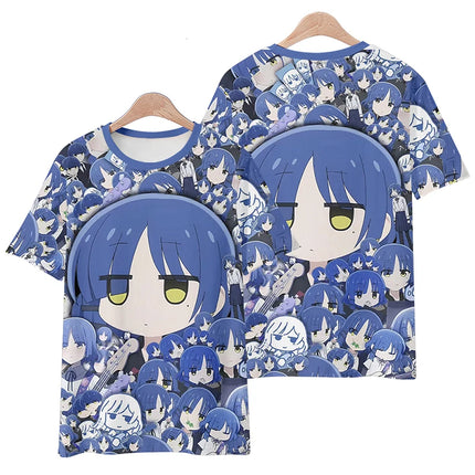 Anime Manga Bocchi The Rock 3D Printed T-Shirts Men Women Casual Fashion Oversized Short Sleeve T Shirt Male Tees Tops Clothing