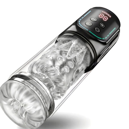 Automatic Male Masturbator Cup with Upgrade 12 S Vacuum Pump & 7 Sucking Rotating Licking Thusting Modes Pocket Pussy Stroker Blowjob Sex Toys For  MenAdult Toys Mens Sex Toys Pocket Pussy Pumps & Enlargers