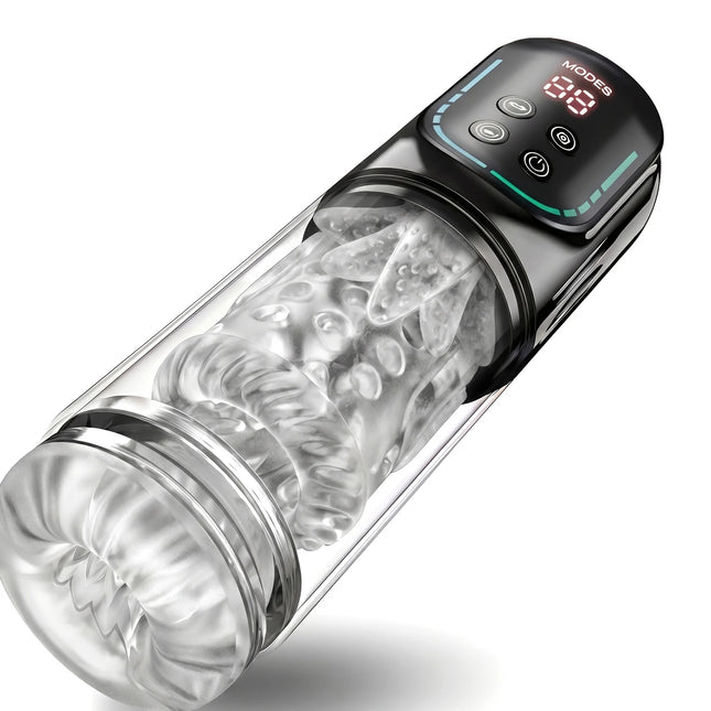 Automatic Male Masturbator Cup with Upgraded 12-Speed Vacuum Pump & 7 Sucking Rotating Licking Thrusting Modes Pocket Pussy Stroker Blowjob Sex Toys For Men Adult Toys Men's Sex Toys Pocket Pussy Pumps & Enlargers