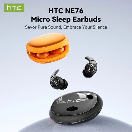 HTC NE76 Sleep Bluetooth Earbuds, AI Translator Earbuds Mini Wireless Headphones 3g Ultra-Lightweight Comfort Sleep Friendly