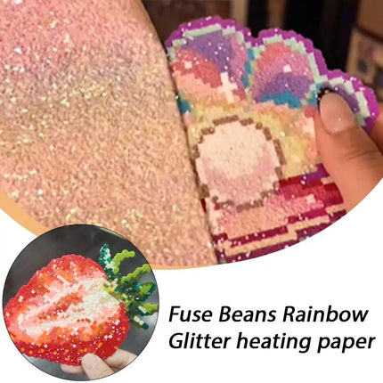 Pink Ironing Paper For Fuse Beads Heat Resistant Ironing Sheet Non Stick Reusable Perler Beads Accessories For DIY Craft Making