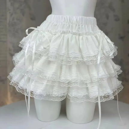 Mini Skirts for Women Sweet Cute Jupe Fashion Summer Japanese 2026 Faldas Mujer De Moda Bow Polka Dot Ruffles Y2k Skirt