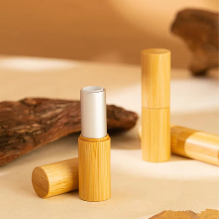 12.1mm Bamboo Lipstick Tube Top Grade Lip Balm Sub Package DIY Empty Lip Container Empty Bottle Packaging Container