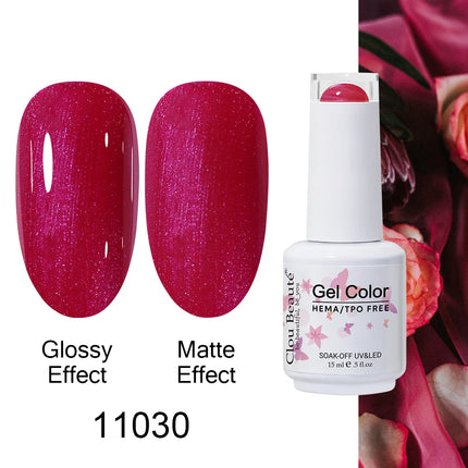 Clou Beaute 15ml HEMA TPO FREE Color Gel Nail Polish Nude Pink Red Green Collection Nail Gel Polish Glitter Soak Off UV LED Gel