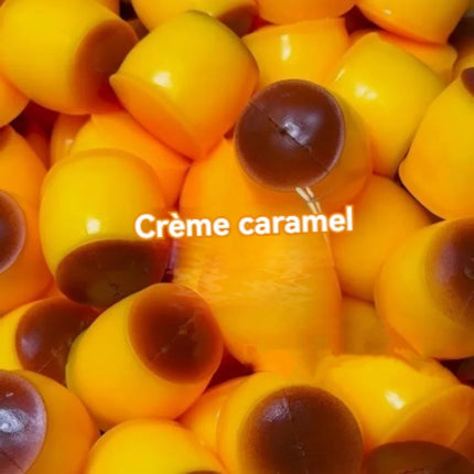Caramel Pudding Shape Squeeze Toy Slow Rising Soft Pudding Balls Stress Relief Sensory Squeeze Toy Gifts For Children and Adults