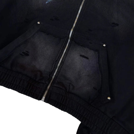 2026 New Personalized Rhinestone Hoodie Retro Street Fashion Long Sleeve Pullover Loose Versatile Casual Outerwear