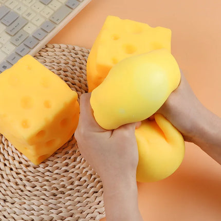 Giant Cheese Squeeze Toy blind box Extra Large Size Cheese Squishy Fidget Toys Slow Rebound Shapeable Venting Ball toys Gifts