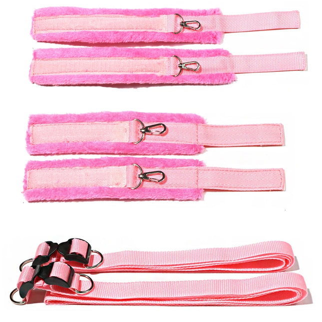 Sexy Adult Female BDSM Restraint Sex Toy Handcuffs Leg Split Bondage Gear Erotic Bed Sex Games Strap System Bar Spreader Kits