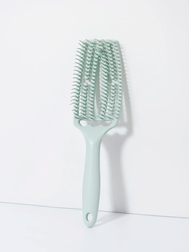 hollow elastic exfoliating comb brush nylon women's massage comb curly hair salon styling tool Special for real hair wigs