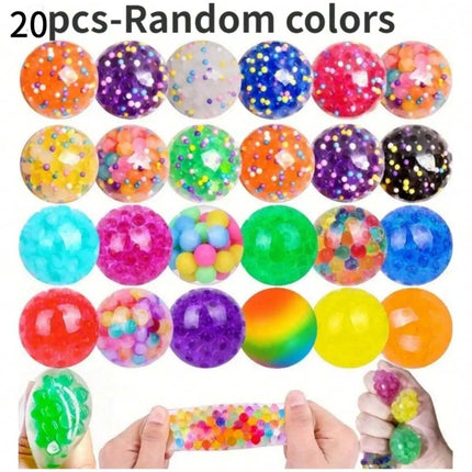 Sensory Stress Balls for Adults and Kids Fidget Squishy Toys 10-Pack,Sensory Toy for Kids with Autism,Stress Relief Ball 3.5cm