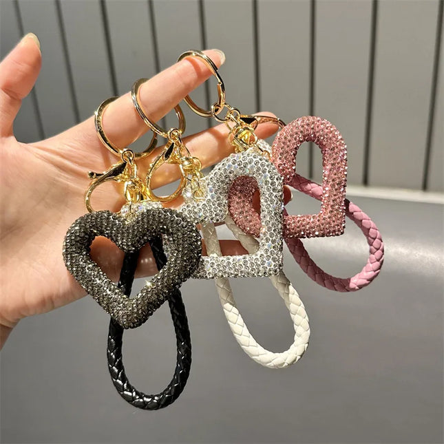 1pc Trendy Pink Heart Keychain for Woman with Cute Charm, Decorative Accessory for Keys, Bags & Backpacks Gift