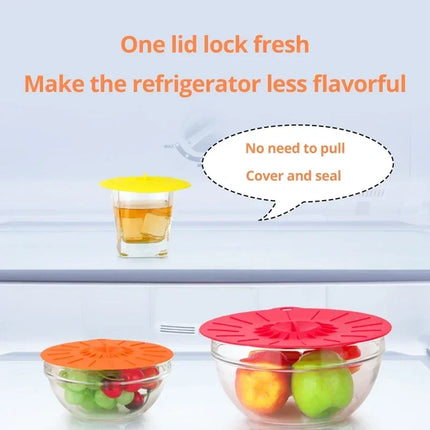 1/5pcs Environment-friendly Preservation Covers Food Cover Silicone Lids Refrigerators Microwave Ovens Spill Proof Kitchen Tools
