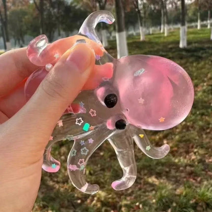 Soft ocean octopus squeeze toy simulates stress relief and slow rebound, stretchable sensory stress-relief gift