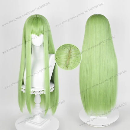 CC Enkidu Cosplay Wig 80cm Long Green Women Hair Anime Cosplay Wig Halloween Heat Resistant Synthetic Wigs