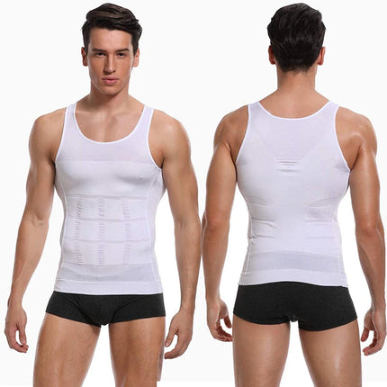 Men Slimming Body Shaper Chest Compression Shirts Tummy Control Shapewear Abdomen Slimming Vest Waist Trainer Corset Tank Top
