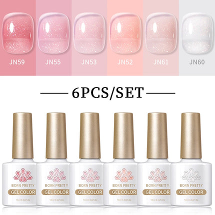 BORN PRETTY Cat Magnetic Moonlight Gel Nail Polish Set 10ml Sparking White Silver Water-light Soak Off UV Gel Nail Art Manicure
