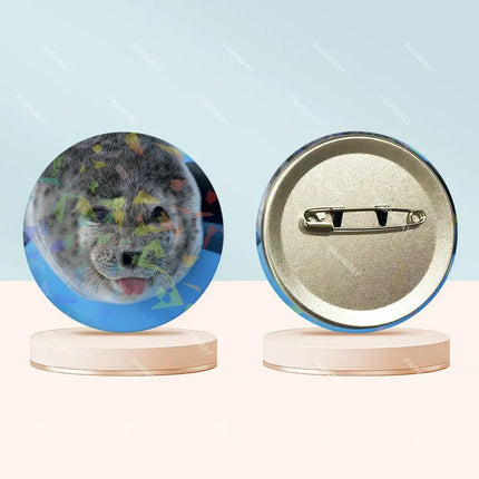 Cute Seal Sea Laser Button Pins Backpack Clothing Decor Brooch Fiction Badge Jewelry Gifts