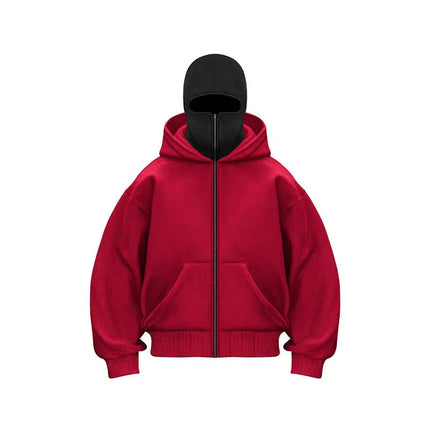 2025 Autumn and Winter New Men's and Women's Casual Sportswear With Hooded Mask Design, Sporty and Fashionable Plus Size Hoodie