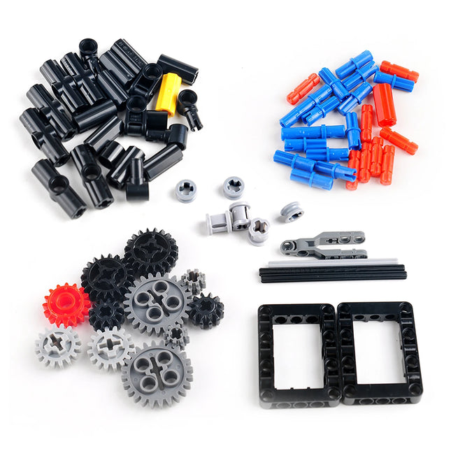 5-speed Gearbox Building Blocks MOC Manual Gearboxes Modified Kit Small Particle Technical Bricks Differential Gears DIY Toys