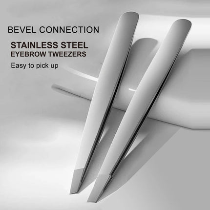 Professional Tweezers Precision Stainless Steel for Eyebrows and Facial Hair Fragrance-Free, Suitable for Men and Women Gifts