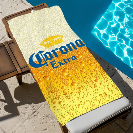 C-corona Towel Beach Quick Dry Soft Pool E-extra Beer Towels Gift for Travel Gym Shower Camping sports