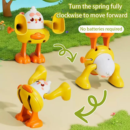 Children's Wind-up Somersault Toys, Cartoon Little Yellow Duck and Chick Toys, Baby Early Education Toys