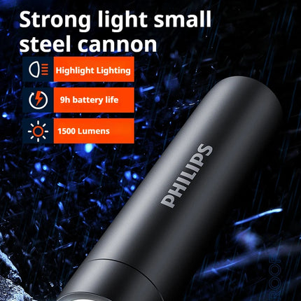 Philips New Flashlight High Intensity Waterproof Outdoor Lamp 1500 Lumens Sfl2202-Ipx7 Waterproof