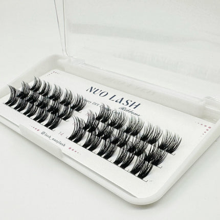 Nuo Cluster Eyelash Thin Band Natural Look Wholesale Diy Pre-cut Lash Extensions Super Soft Segment Lash Clusters Private Label