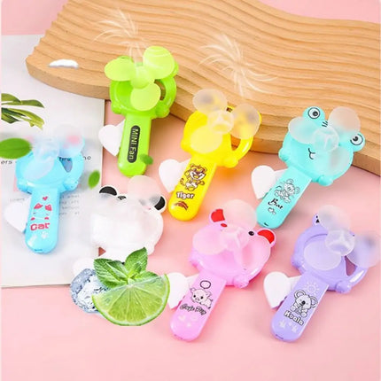 5Pcs High Quality Mini Summer Hand Pressure Fan Cartoon Party Toys Birthday Gifts Fan Portable Gift Fan Kids Adult