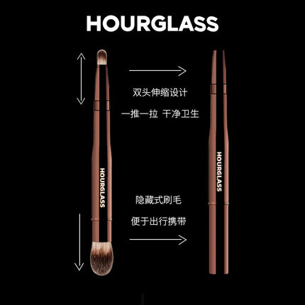 1pc Hourglass Powder Contour Makeup brushes Foundation Blusher Make up brush metal handle Concealer Bronzer high end with box