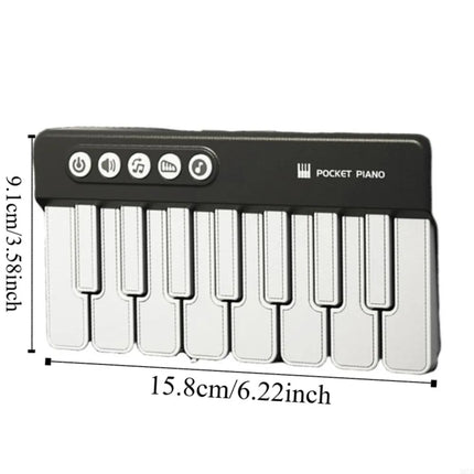 Rainbow Lights Kids Mini Piano Portable Design 7 Colors LED Learning Piano Keyboard Multi-functional Electronic Organ Keyboard