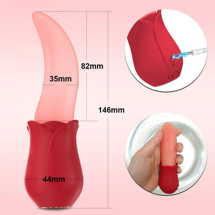 Powerful Tongue Licking Vibrator Adult Sex Toy For Women Female Masturbation Nipple Vagina Clitoris Stimulator G Spot Vibrators