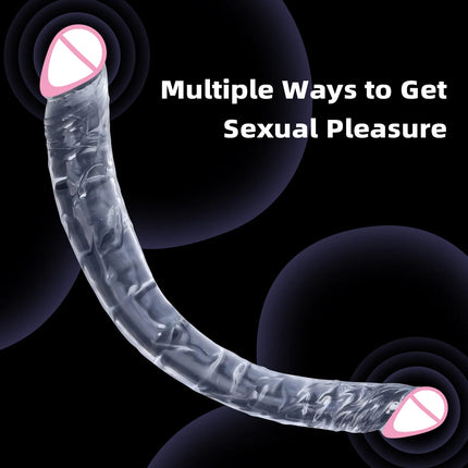 Double headed realistic dildo long penis double penetration Adult Sex Toys For G Spot Vagina Anal Sex Designed for lesbian women