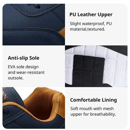Men's Sneakers Sports Casual Shoes Leather Outdoor Men Walking Shoe Four Seasons Soft Bottom