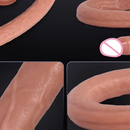 Extra Long Realistic Dildos G-Spot Stimulation Deep Touch Penis Vagina Anal Massage Penetration Dick Sex Toys for Women and Men