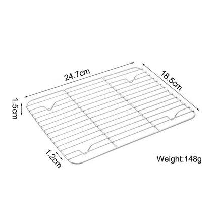 New Stainless Steel Cooling Rack Non-stick Silver BBQ Tray Barbecue Cooking Mesh Shelf