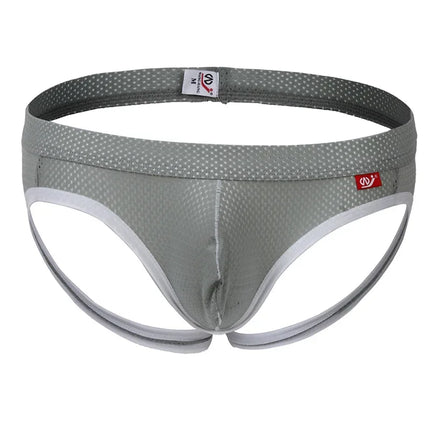 Sexy Gay Men Mesh Jockstrap Underwear Sissy Panties Cueca Tanga Male Thong G String Hollow Out Strap Briefs Erotic Lingerie