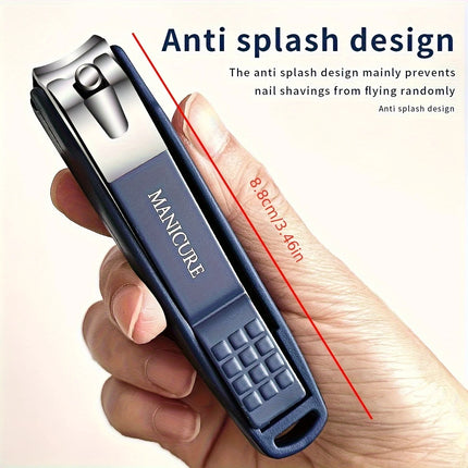 Stainless Steel Nail Clippers Manicure Tools Large Opening Nail Trimmer Anti Splash Design Sharp Edge Christmas Gift