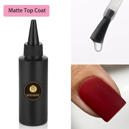 MSHARE 100ml Shiny Top Coat No Wipe Top Nail Gel for Gel Polish Semi-permanent Varnish No Sticker Hard Top Gel