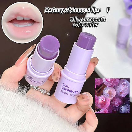 Cappuvini Grape Lip Balm Solid Color Moisturizing Hydrating Students Affordable Lip Care Autumn and Winter Anti-Cracking Essential