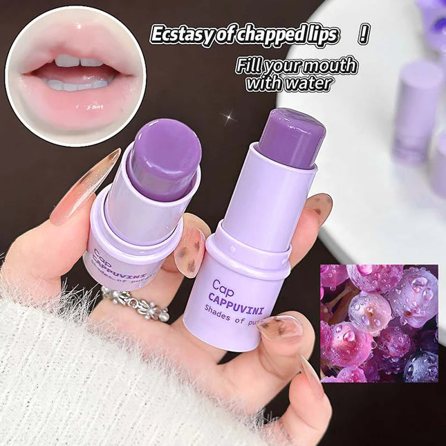 Cappuvini Grape Lip Balm Solid Color Moisturizing Hydrating Students Affordable Lip Care Autumn and Winter Anti-Cracking Essential