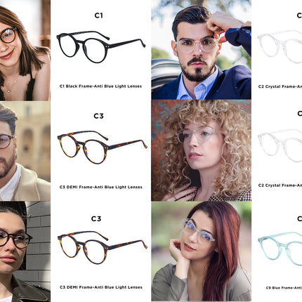ZENOTTIC  Anti Blue Light Blocking Reading Glasses Women Men Anti-Glare Presbyopic Computer Eyeglasses Diopter from +0 to +4.0