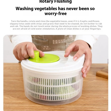 Multifunctional Household Manual Vegetable Dehydrator - Salad Spinner with Fruit, Lettuce Drain Basket | Home Kitchen Gadgets