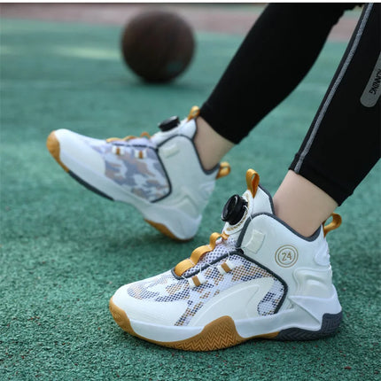 Kids Basketball Shoes Boys Sneakers Non-slip Child Trainer Basket Shoes Outdoor Children Sport Shoes